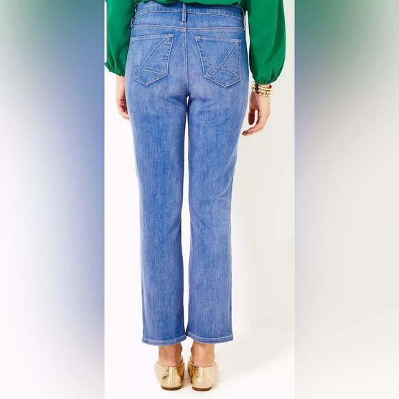 Lilly Pulitzer Denim Liza High Rise Crop Flare Jean 27 - Picture 3 of 6